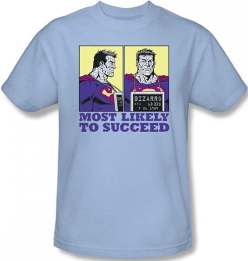 Image Closeup for Superman T-Shirt - Bizarro Most Likely to Succeed
