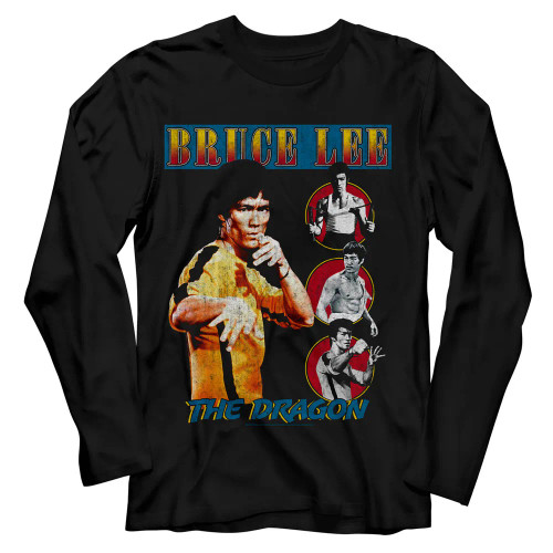 Bruce Lee Long Sleeve T Shirt - Comic Cover Style