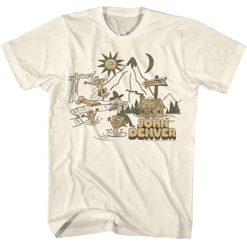 John Denver T-Shirt - Country Cabin and Lake
