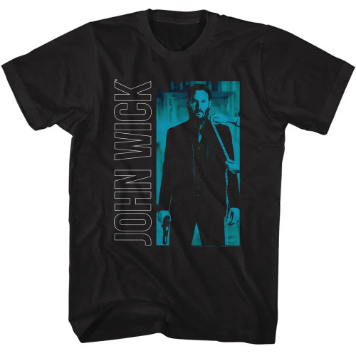 John Wick T-Shirt - Vertical Text and Rectangle