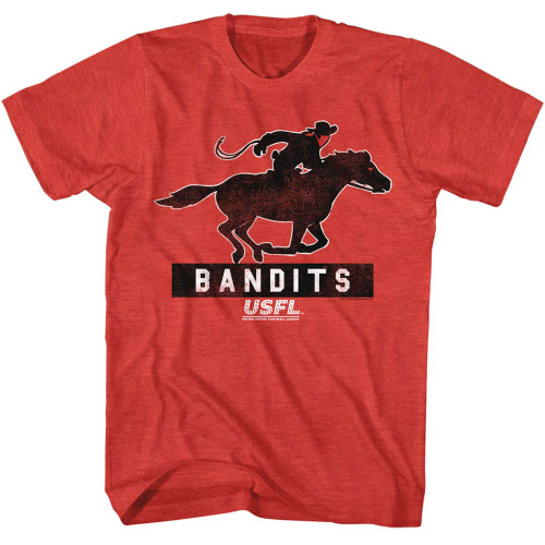 U.S. Football League T Shirt - Bandits on Red