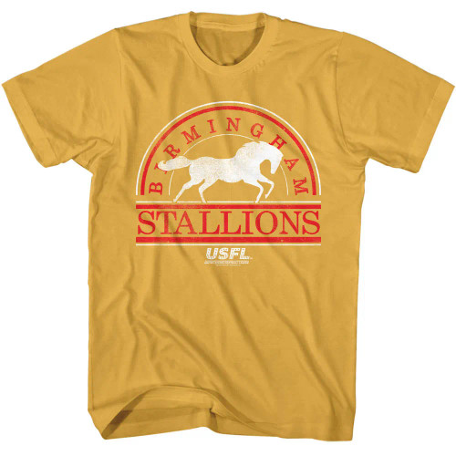 U.S. Football League T Shirt - Stallions on Yellow