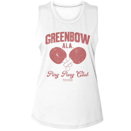 Forrest Gump Greenbow Ping Pong Ladies Muscle Tank Top
