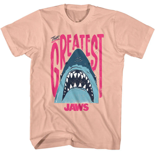 Jaws T-Shirt - The Greatest on Peach