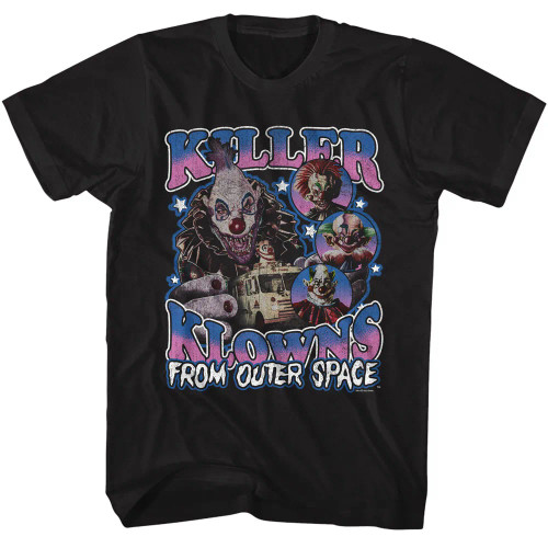 Killer Klowns from Outer Space T-Shirt - Colorful Collage