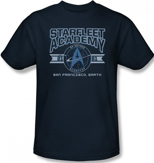 Image Closeup for Star Trek T-Shirt - Starfleet Academy San Francisco, Earth