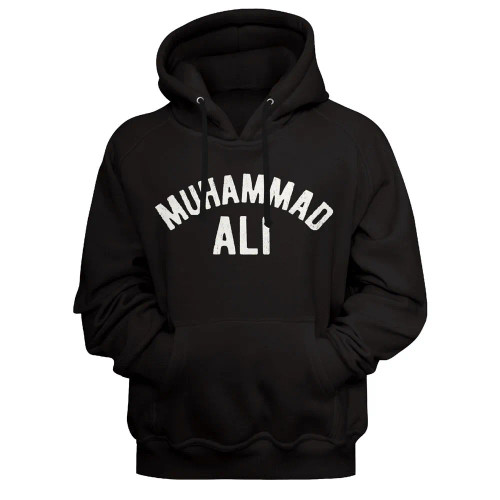 Muhammad Ali - Black Curved Logo Hoodie