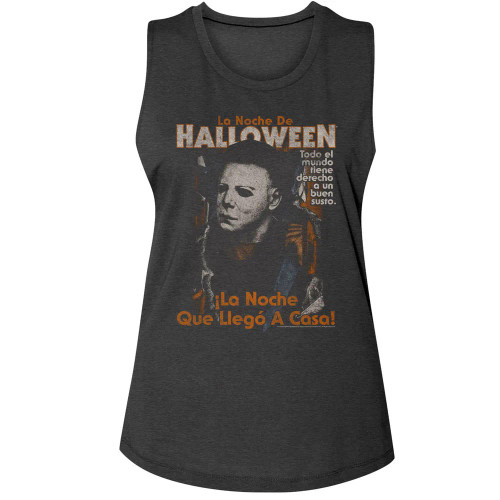 Halloween Spanish Poster Ladies Muscle Tank Top