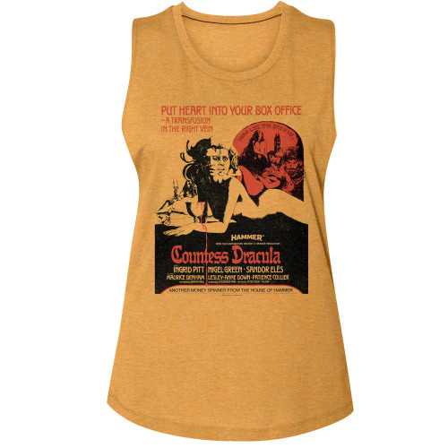 Hammer Horror Countess Dracula Poster Ladies Muscle Tank Top
