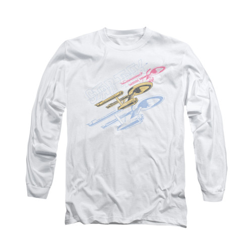 Image for Star Trek Long Sleeve Shirt - Retro Tri Enterprise