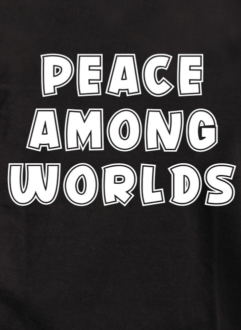 Closeup image for Peace Among Worlds Juniors V-Neck T-Shirt