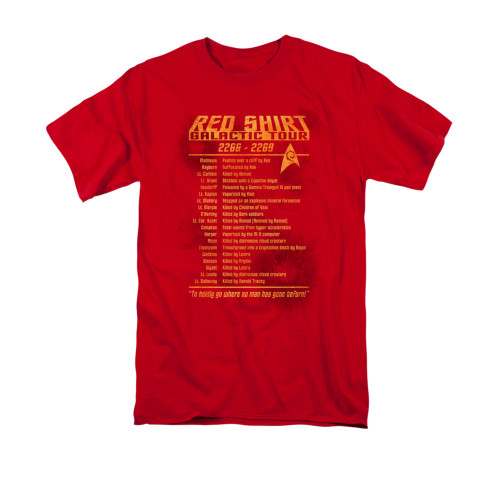 Image for Star Trek T-Shirt - Red Shirt Galactic Tour