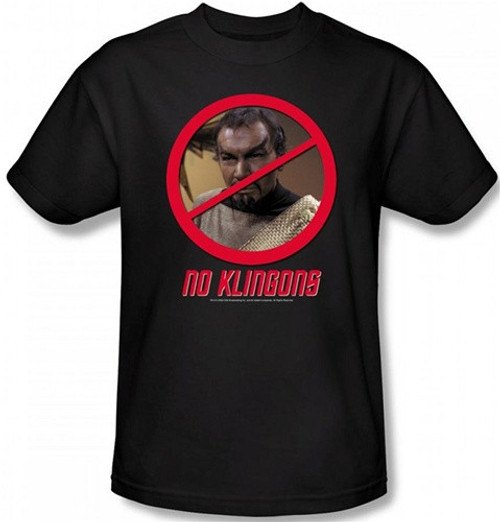 Image Closeup for Star Trek T-Shirt - No Klingons