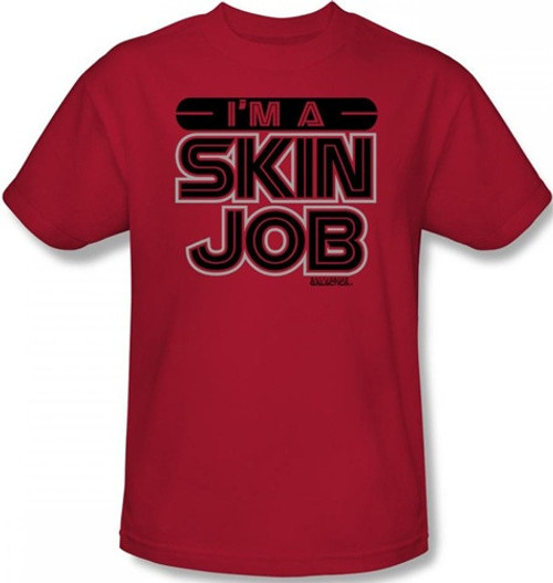 Image Closeup for Battlestar Galactica T-Shirt - I'm A Skin Job