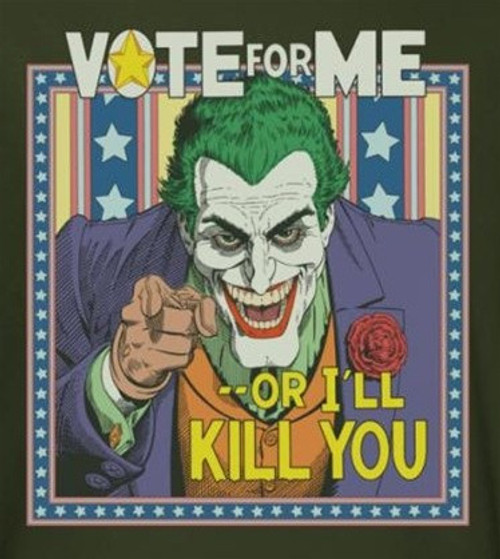 Batman T-Shirt - Dark Detective #1 Joker Vote for Me