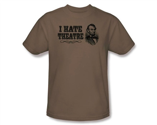 Image Closeup for Abraham Lincoln I Hate Theatre T-Shirt