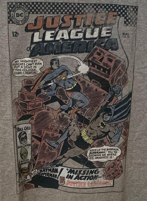 Closeup Image for Justice League of America Robot Battle Ringer T-Shirt