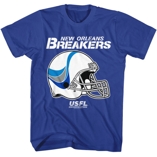 U.S. Football League T Shirt - New Orleans Breakers Logo Helmet