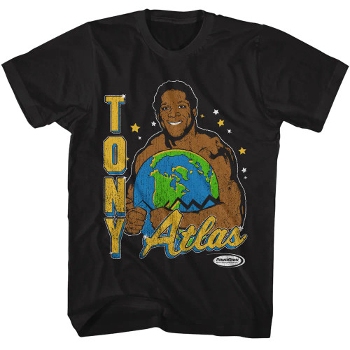 PowerTown T Shirt - Tony Atlas Holding Earth