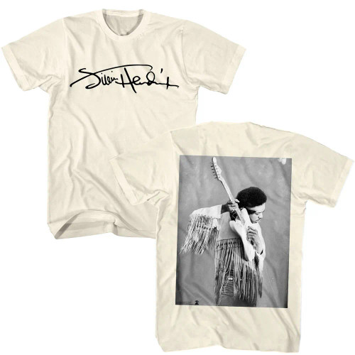 Jimi Hendrix T-Shirt - Signature and Image Front Back