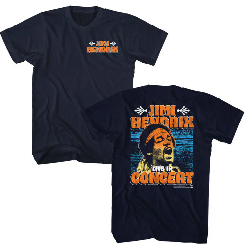 Jimi Hendrix T-Shirt - In Concert Front and Back