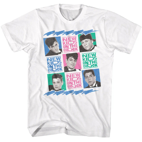 New Kids on the Block T-Shirt - Tricolor Squares