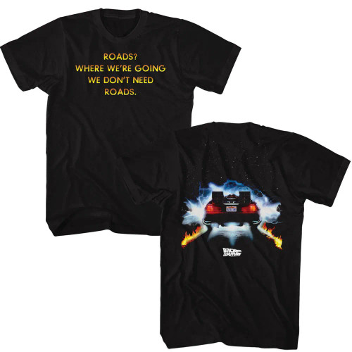 Back to the Future T-Shirt - Roads Front and Back 2