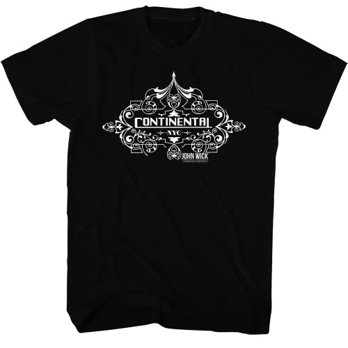 John Wick T-Shirt - Black Continental Fancy Badge