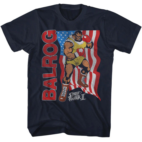 Street Fighter T-Shirt - Balrog and Flag