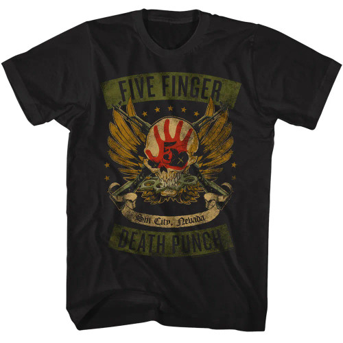 Five Finger Death Punch T-Shirt - Winged Skull