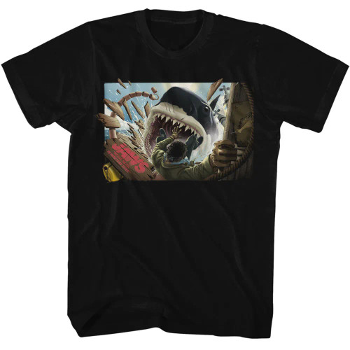 Jaws T-Shirt - Man Falling in Shark Mouth