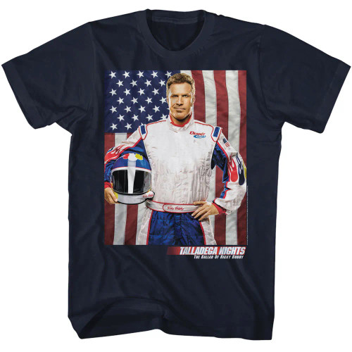 Talladega Nights T-Shirt - Ricky Bobby and Flag