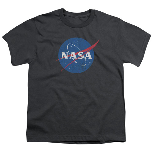 Image for NASA Youth T-Shirt - Meatball Logo Distressed