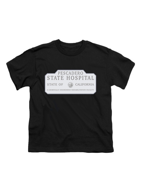 Image for Pescadero State Hospital Youth/Toddler T-Shirt on Black