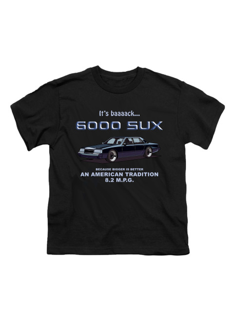 Image for 6000 SUX Bigger is Better Youth/Toddler T-Shirt on Black