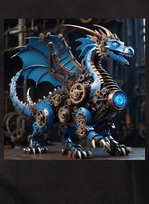 Close up image for Robot Dragon Hoodie