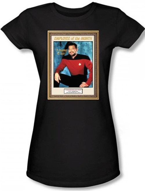 Star Trek Girls T-Shirt - Riker Employee of the Month