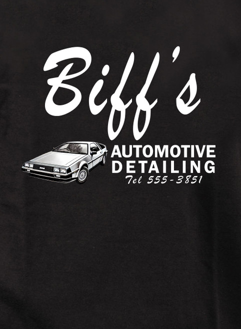 Close up Biff's Automotive Detailing Hoodie