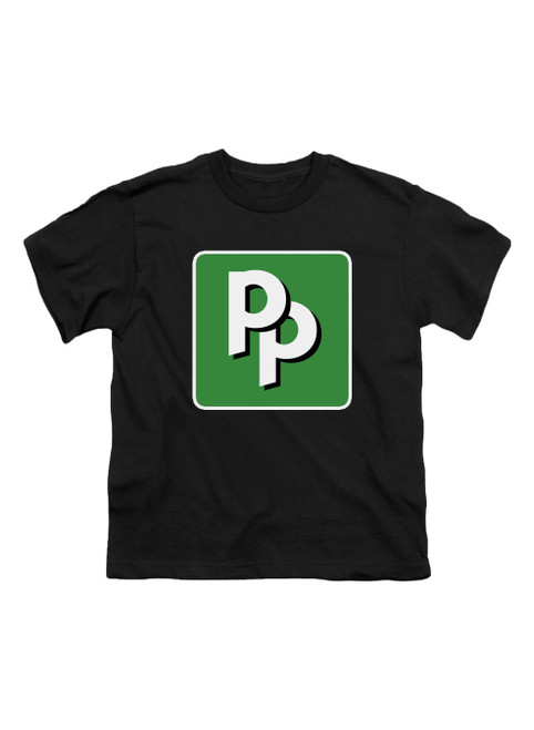 Black Pied Piper PP Logo Youth/Toddler T-Shirt