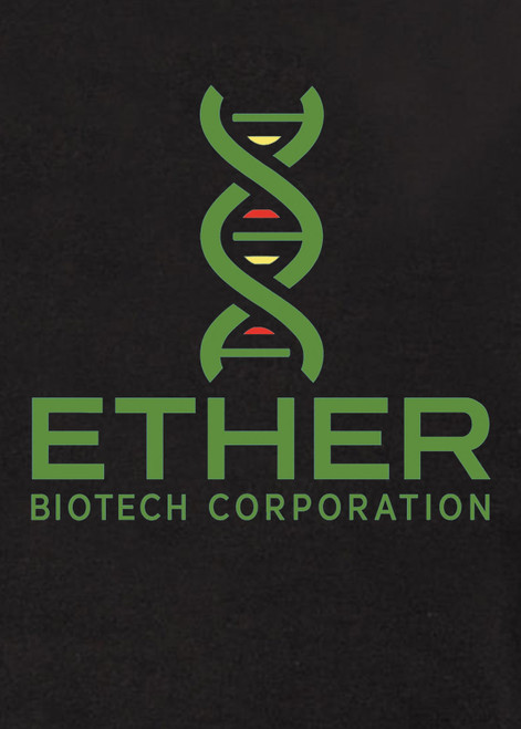 Close up Ether Biotech Corporation Juniors V-Neck T-Shirt