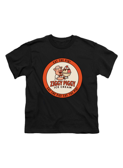 Black Ziggy Piggy Eat the Pig Youth/Toddler T-Shirt Black Ziggy Piggy Eat the Pig Youth/Toddler T-Shirt