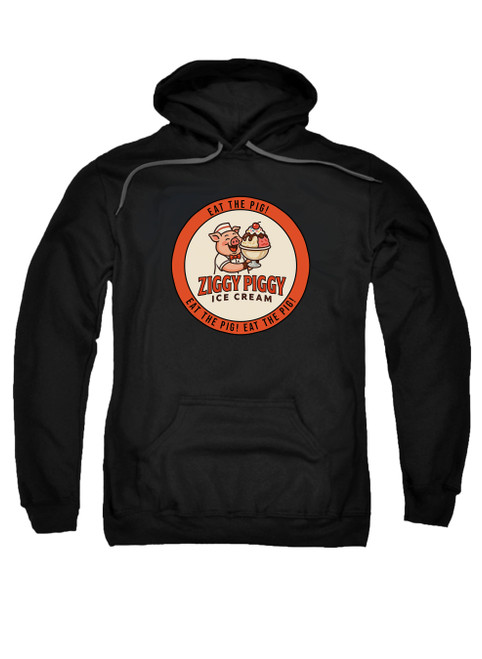 Black Ziggy Piggy Eat the Pig Hoodie Black Ziggy Piggy Eat the Pig Hoodie