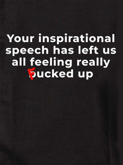 Close up Your inspirational speech Juniors V-Neck T-Shirt