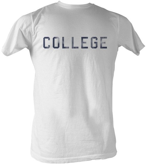 Image Closeup for Animal House T-Shirt - Distressed College White