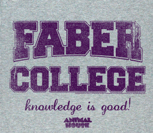 Image for Animal House T-Shirt - Faber College Knowledge is Good