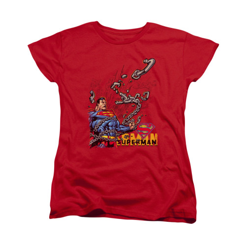 Image for Superman Womans T-Shirt - Breaking Chains