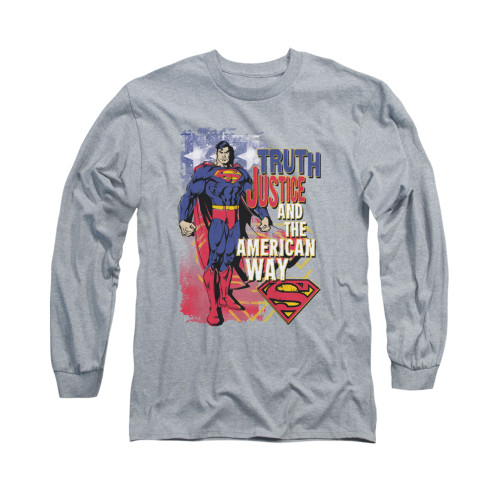 Image for Superman Long Sleeve Shirt - Truth Justice