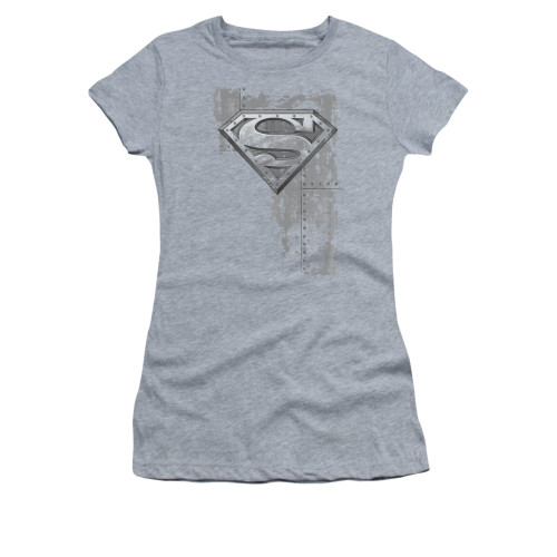 Image for Superman Juniors T-Shirt - Riveted Metal
