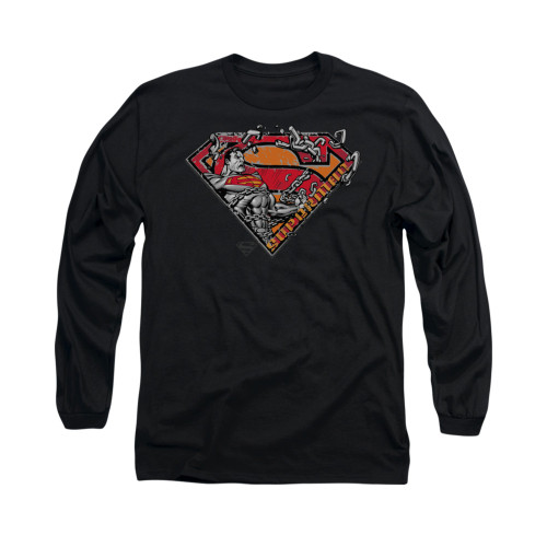 Image for Superman Long Sleeve Shirt - Breaking Chain Logo