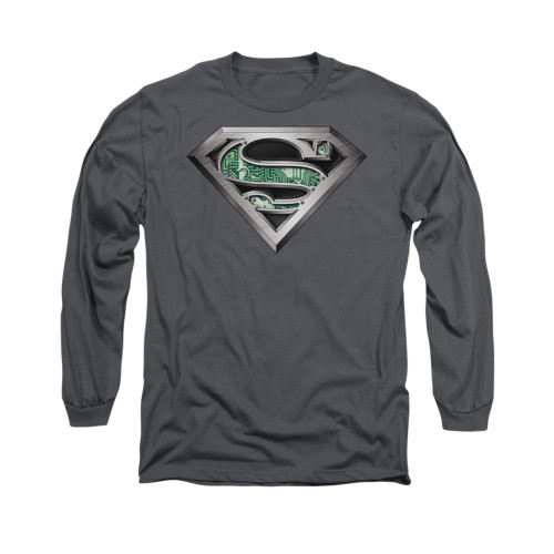 Image for Superman Long Sleeve Shirt - Circuitry Logo